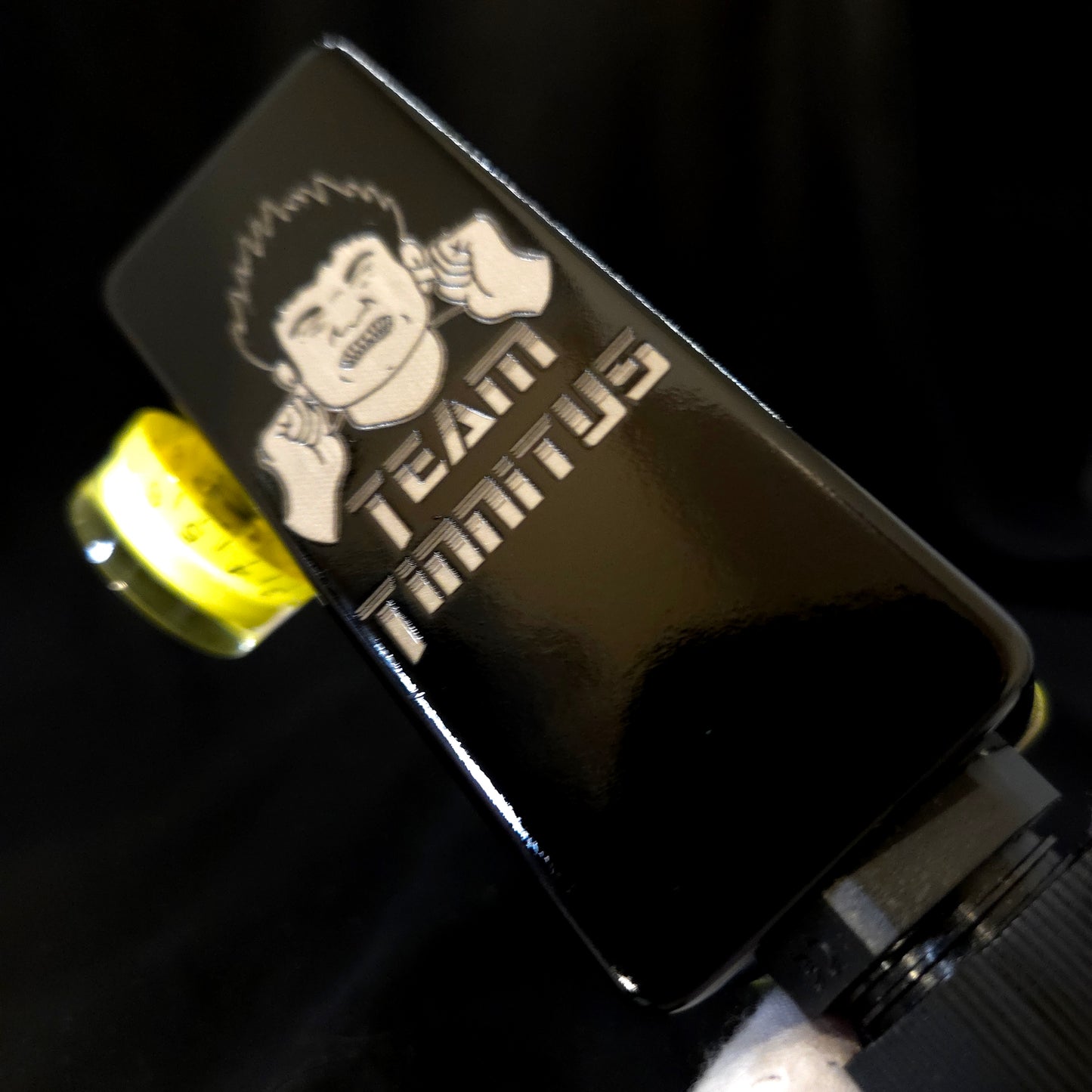 Black and Lime Green Candy 2.0 Bass Knob