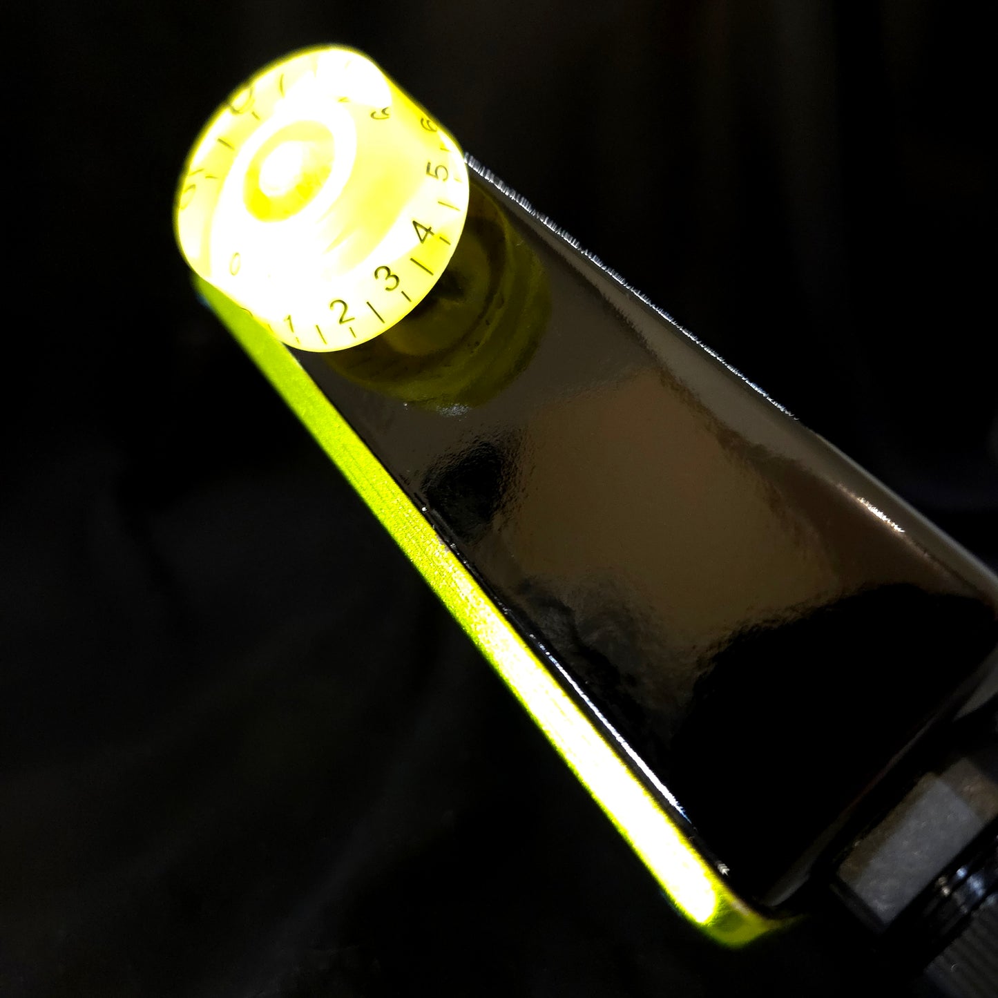 Black and Lime Green Candy 2.0 Bass Knob