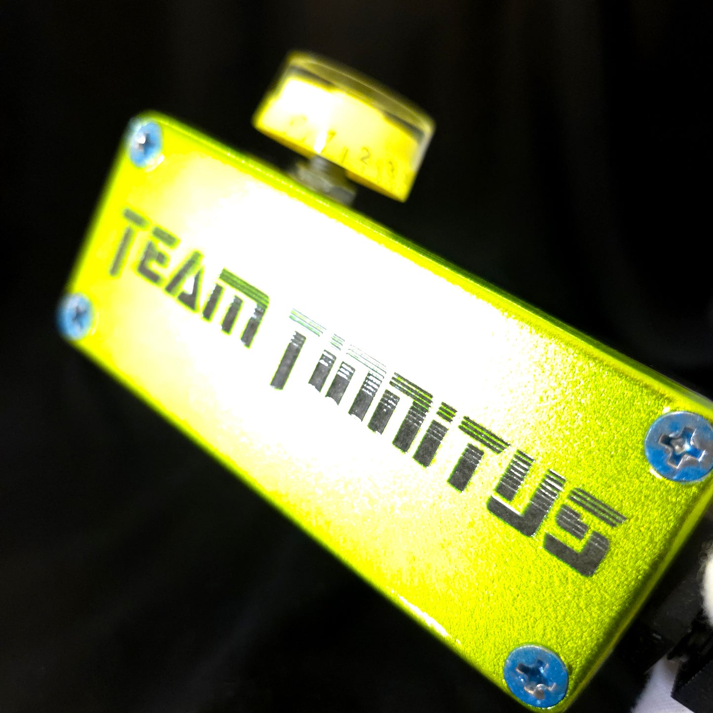 Black and Lime Green Candy 2.0 Bass Knob