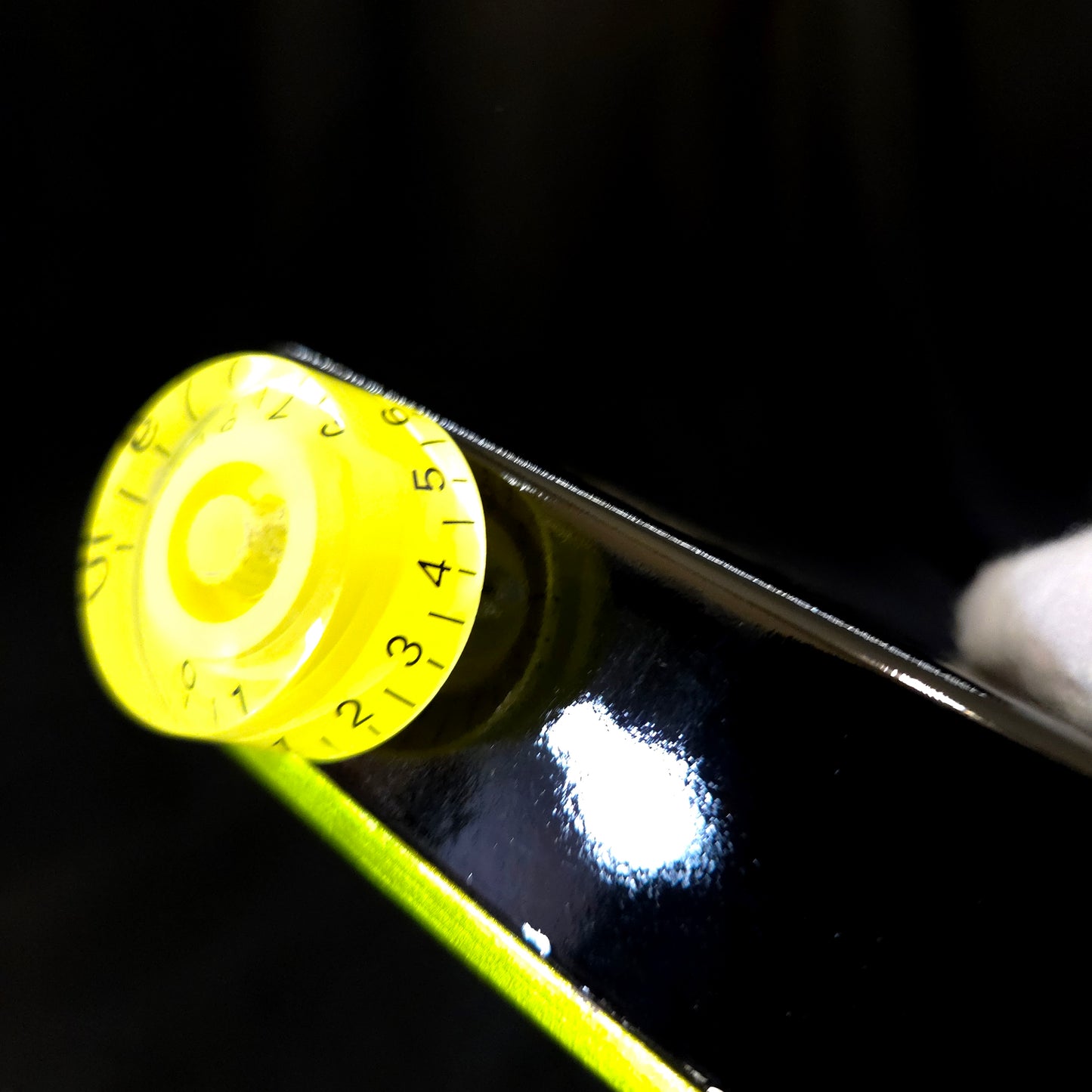 Black and Lime Green Candy 2.0 Bass Knob