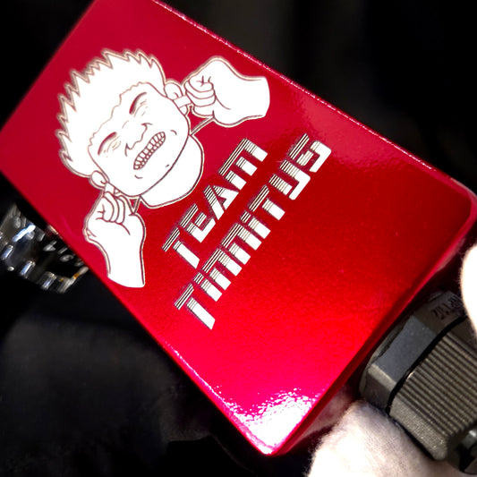 Candy Apple Red & Black Bass Knob