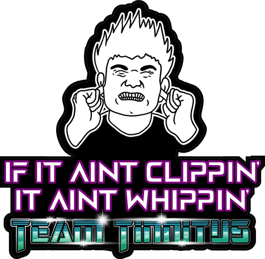 If It Aint Clippin' It Aint Whippin' - Purple Premium Small Die Cut