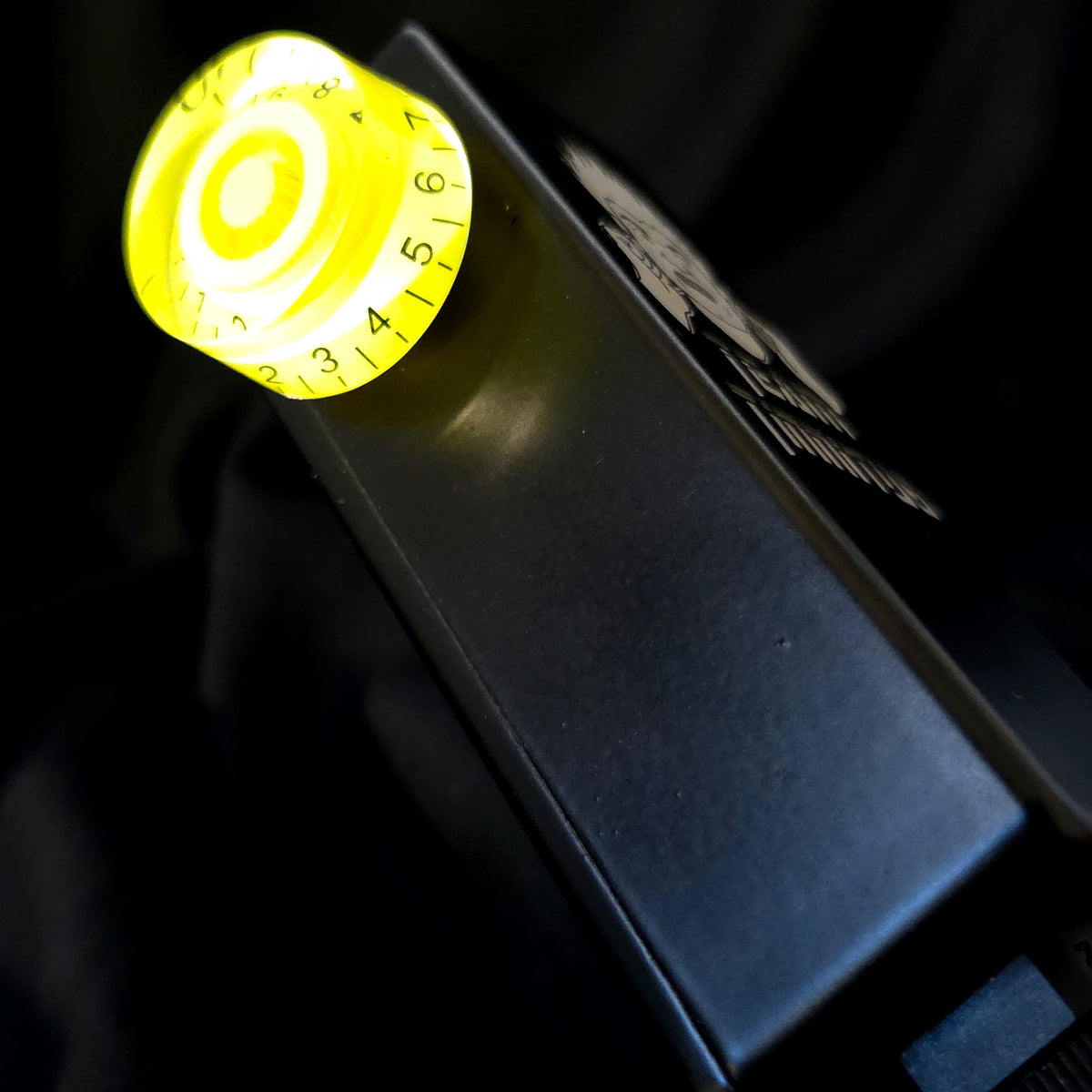 Matte Black and Lime Bass Knob